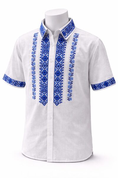 OEM Men's traditional shirt, white, cotton, size L