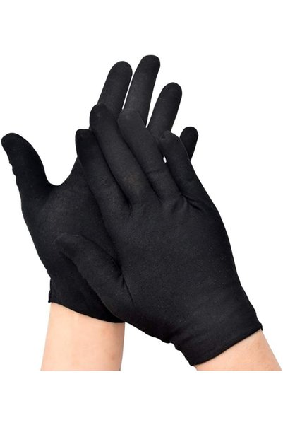 GSHLLO 6 Pairs Black Cotton Gloves Work Gloves Coin Gloves Jewelry Inspection...