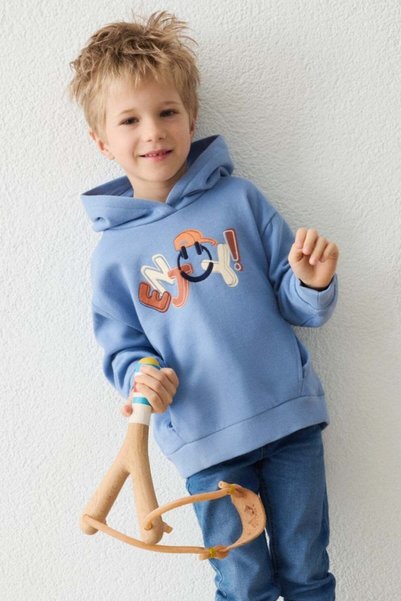 MAYORAL Boy's 3-9 Years Old Enjoy Embroidered Sweatshirt Blue