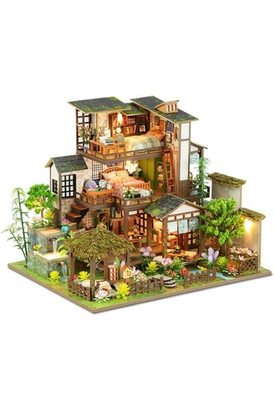 Generic DIY Miniature Dollhouse Kit - Wooden Tiny Doll House with Furniture, ...