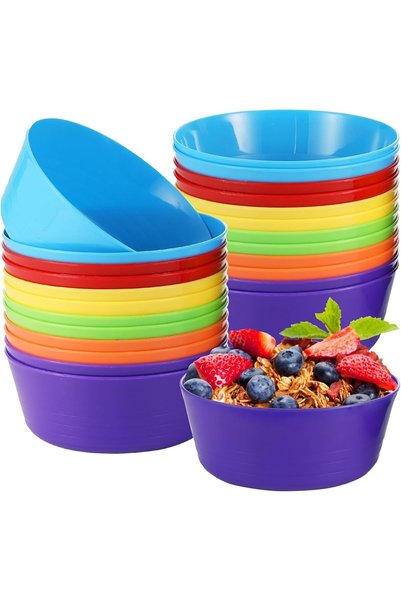 Generic 10oz Reusable Plastic Bowls for Kid, Microwave Dishwasher Safe, BPA F...
