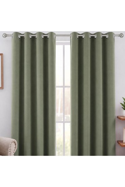 KMT Semi-opaque curtain 140cm x 260cm, made of Polyester, with rings, for bed...