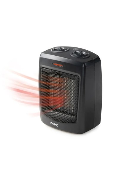 Domo Mini Aerotermă Ceramică cu Ventilator, DOMO, 1500 W, Negru