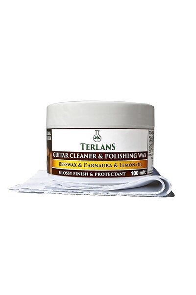 Terlans Guitar Body and Fretboard Cleaner, Polish, and Protective Wax Cream, ...