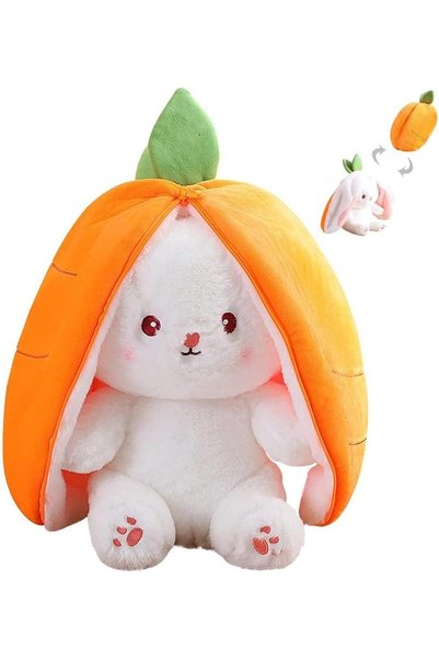 Generic Strawberry Bunny Plush Toy - Cute Rabbit Doll, 18cm Soft Muppet Toy f...