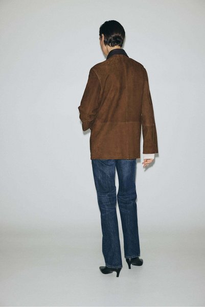 H&M Collared suede jacket