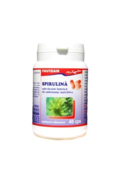 Favisan Spirulina Favisan, 40 capsule