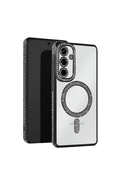 ArkhenX حافظة سامسونج جالاكسي S25 Joke Glitter Magneticsafe - أسود