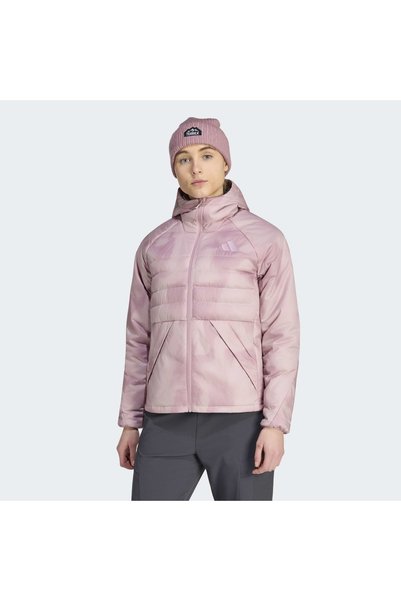 adidas Chamarra Con Gorro Terrex Kadın Mor Mont (KF1175)