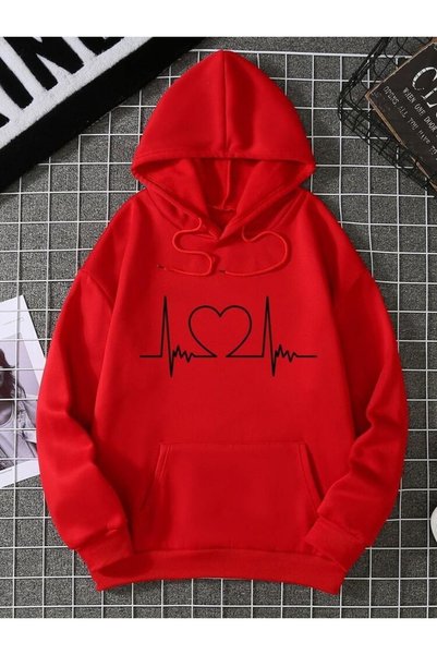 Vordevia Printed Cotton 3 Thread Fleece-Lined O Oversized Sweatshirt
