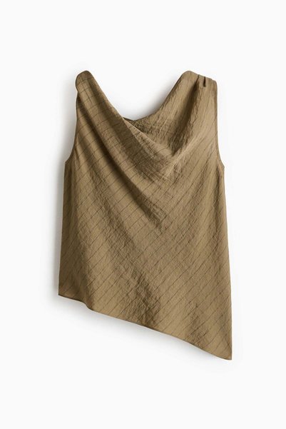 H&M بلوزة بياقة غير متماثلة