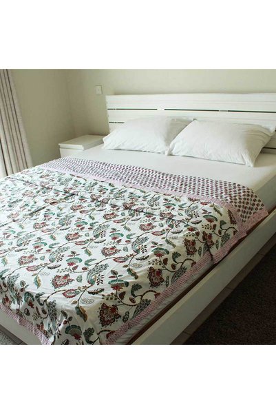 Ecotattva Multicolor Print Floral Double Dohar