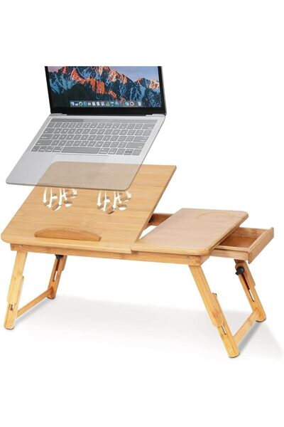Generic Multipurpose Laptop Portable Wooden E Table for Study Reading for Hom...