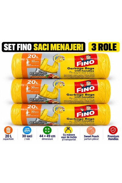 Generic Brand Σετ 3 τεμαχίων αρωματικών σακουλών απορριμμάτων 20 λίτρων, 30 τ...