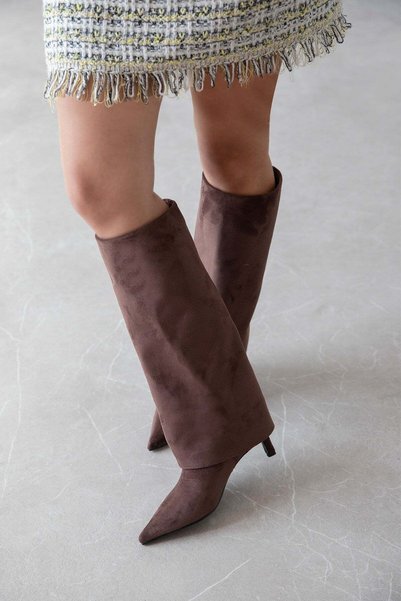 wolk shoes حذاء ميزو نسائي بتفاصيل من الجلد السويدي