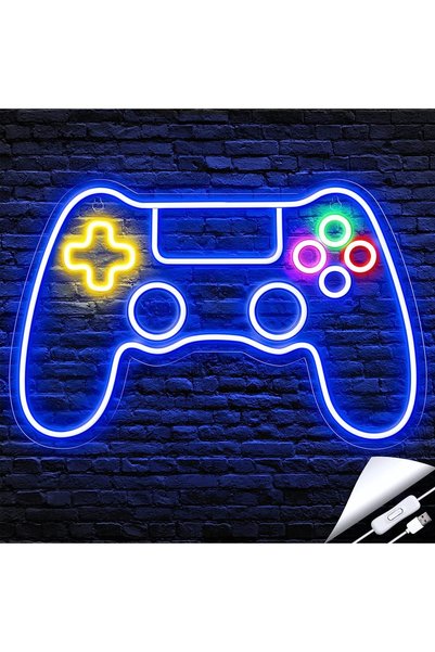 Noonedibs Decoratiune de perete cu semn neon LED pentru jocuri - Cadouri pent...