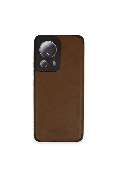 ArkhenX حافظة هاتف Xiaomi Mi 13 Lite مصنوعة من الجلد والسيليكون - بني
