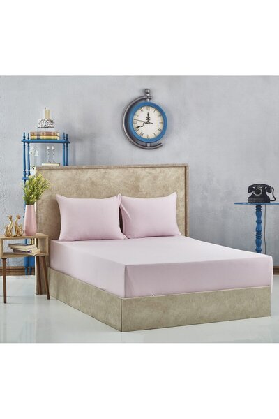 Komfort Home طقم ملاءات سرير قطنية مطاطية من باتال بوي، مقاس 200x200 سم.