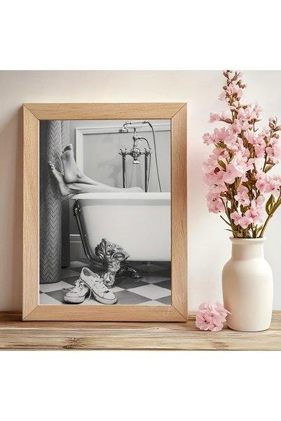 Generic Brand 1pc Woman Bathtub Canvas Wall Art Print, Elegant Urban Canvas P...