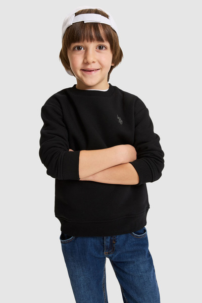 U.S. Polo Assn. سويت شيرت أسود للأولاد 50331730-VR046
