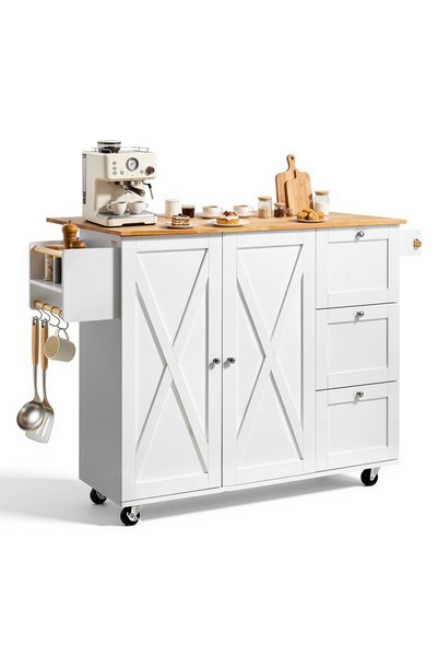VEVOR Insulă de bucătărie, Dimensiune produs: 1430 x 680 x 990 mm, Material: ...