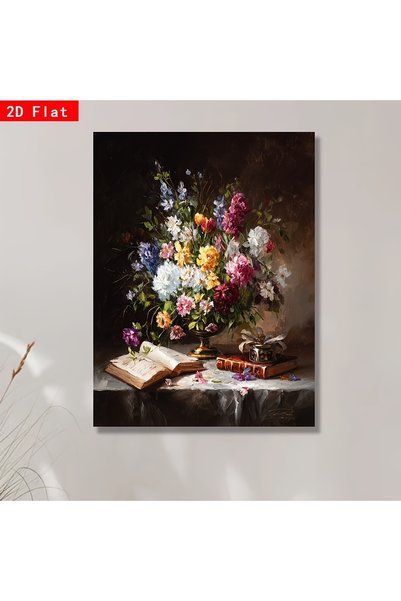 Generic Brand 1pc FramelessA Modern Floral Still Life Surface Canvas Wall Art...