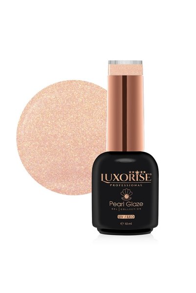 LUXORISE Полуперманентен лак за нокти с перлен ефект - Розово злато, 10 мл