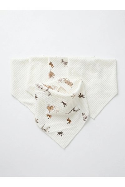 COOLMINIES 5-Piece Baby Boy Cotton Combed Cotton Bib, Drool Bib, Baby Scarf