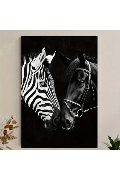 Generic Brand 1pc Zebra-Themed Canvas Wall Art Print, Home Decor, Unframed