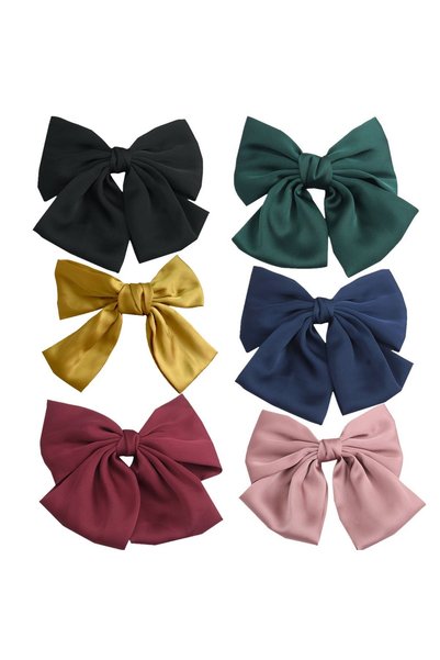 Noonedibs 6 buc papion multicolor pentru păr mare, drăguț francez, agrafe de ...