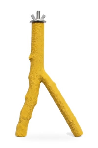 Generic Brand حصى رمل للطيور - على شكل حرف Y، 22 سم، أصفر