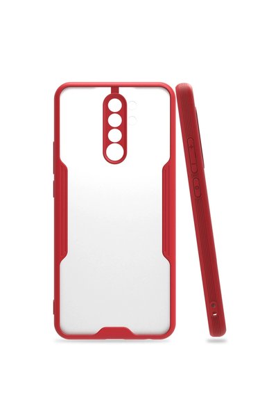 ArkhenX حافظة هاتف Xiaomi Redmi 9 من السيليكون البلاتيني - أحمر