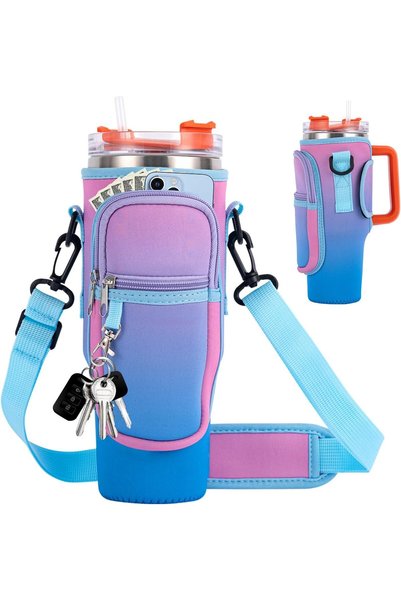 Generic Water Bottle Carrier Bag with Phone Pocket for Stanley 40/30 oz Tumbl...