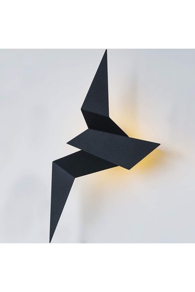 Noonedibs Lampă de perete LED modernă cu formă de pasăre zburătoare pentru do...