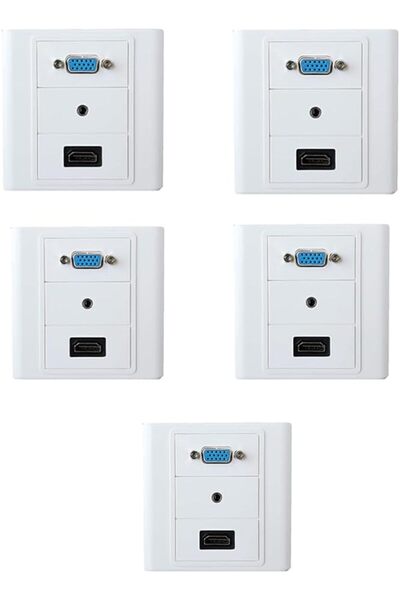 Taimi Electro Wolf HDMI/VGA/AUX Modular Wall Socket - Multi-Function Face Pla...