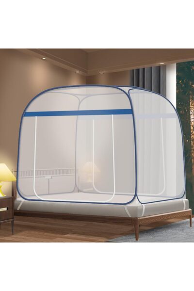 HASTHIP ® Pop-up Mosquito Net Tent for Bed Framed Dual Zip-up Door Topped Mos...