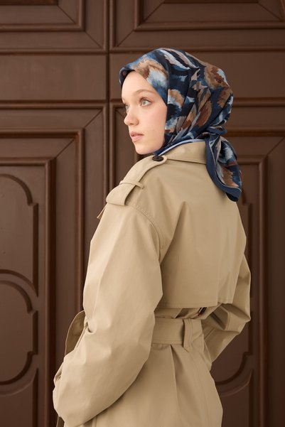 Silk Home Velora Scarf Floral Rhapsody Midnight Blue