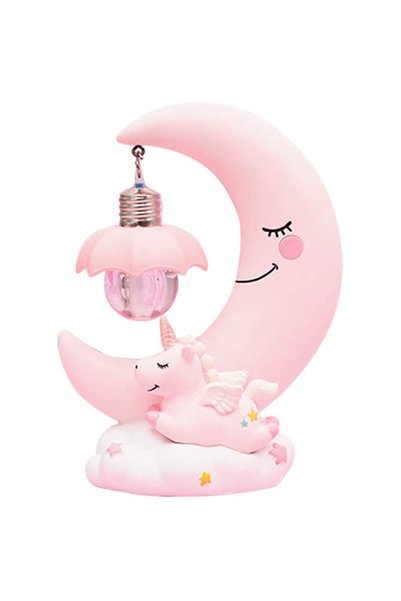 Noonedibs Lumină de noapte LED pentru copii, desene animate, rășină, lună, la...