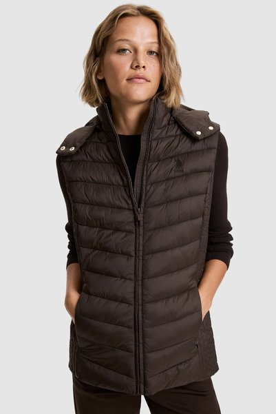 U.S. Polo Assn. Women's Dark Brown Vest 50326196-Vr084