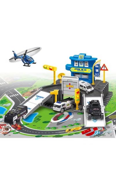 Toybox مجموعة ألعاب سيارات وطائرات معدنية من سبيكة معدنية للأطفال، تتضمن مواق...