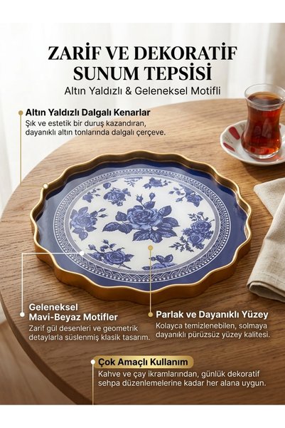 ORUÇ HOME Dekoratif Yuvarlak Cam Sunumluk