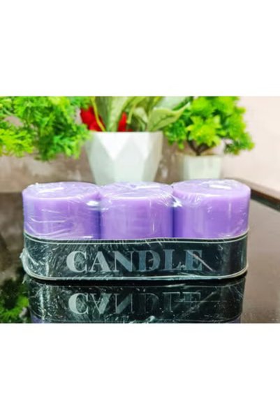 Generic 3 Pack Purple Scented Aromatherapy Candles for Home Decor Gift Set