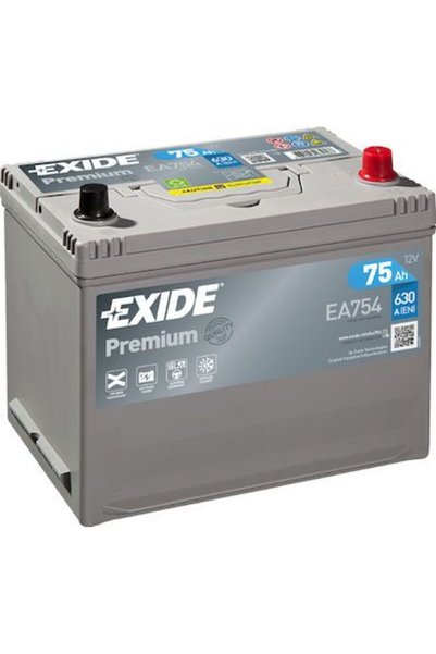 EXIDE ΜΠΑΤΑΡΙΑ PREMIUM EA754 75AH Δ