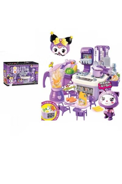 Toybox Kuromi Themed Kids Kitchen Cooking Toy Playset - Pretend Play Educatio...