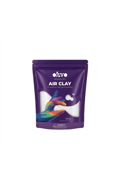 Generic Brand Air Clay pentru modelaj, 120 grame, Okto - Alb