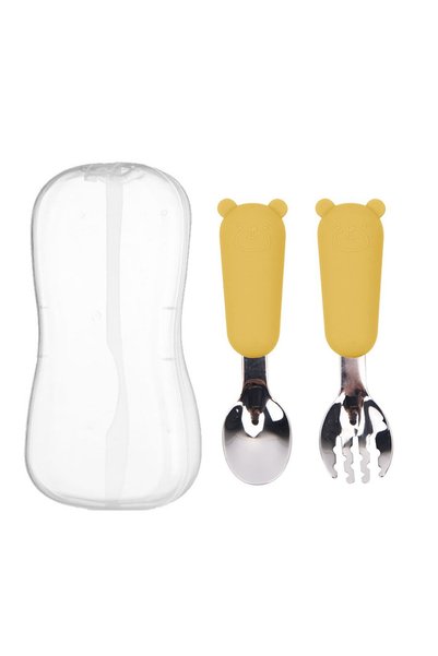Noonedibs Tacâmuri pentru copii din silicon - Set de tacâmuri pentru copii cu...
