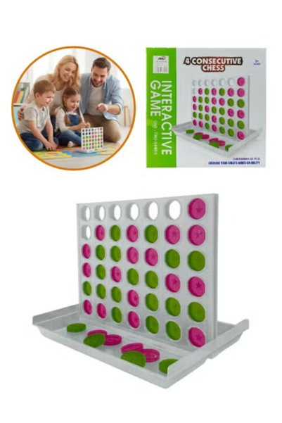 Toybox 4 Consecutive Chess 42 pcs Toy, Brain Training and Concentration Game ...