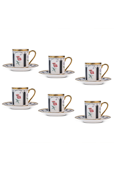 Aryıldız Best 12 Parça 6 Kişilik Kahve Fincan Takımı Siyah 90 ml