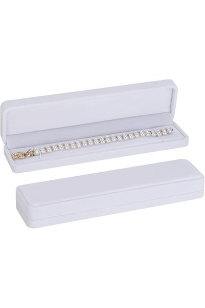 LETURE 2 Pieces Long Velvet Chain Necklace Gift Box Set, Bracelet Storage Cas...