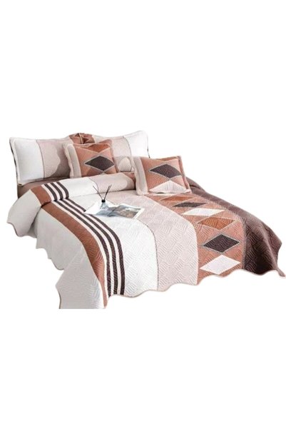 OEM Pilotă și 2 fețe de pernă, Bumbac, 5 piese, pentru 2 persoane, Abstract M...